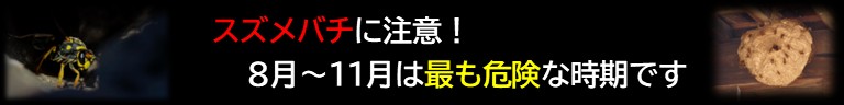 スズメバチに注意！バナー