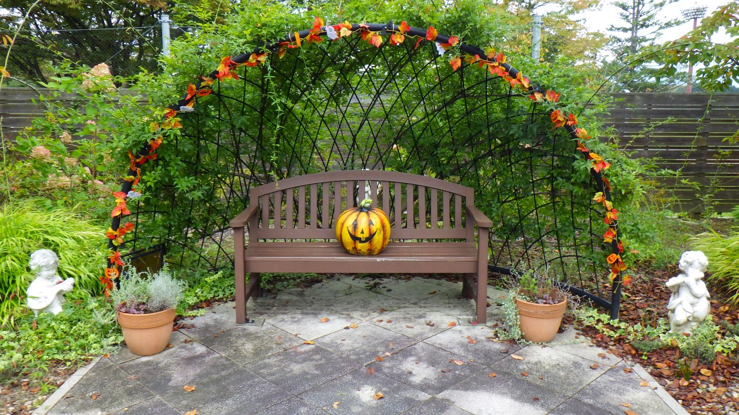 ハロウィン飾り画像（ベンチ①）